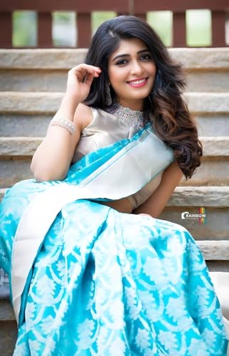 Image of C J Enterprise Women's Banarasi Saree Pure Kanjivaram Style Silk Saree With Blouse Piece for Wedding (Shiv-1)