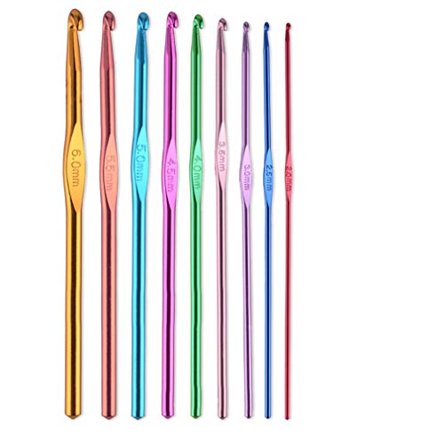 Exquiss Knitting Needles Set-11 Pcs Lace Circular Stainless Steel Circular Knitting Needles+9 Pcs Aluminum Crochet Hooks+Knitting Weaving Tools for Knitting Beginners