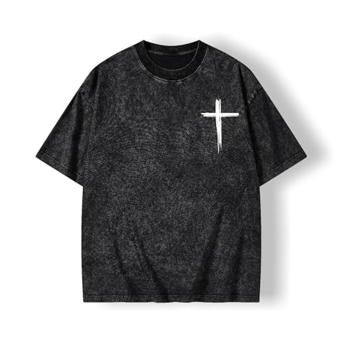 Graphic Tees Summer Women Men Cotton Novelty Oversized Crew Neck Sports Theme Christian Washed T-Shirt2