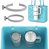 OUTXE 2 Pack Cup Holder for Bogg Bag, Fits 16-40oz Stanley, Insert Drink Holder Attachment Compatible with All Bogg Bags & Simply Southern Beach Tote Bag (40oz-Grey)