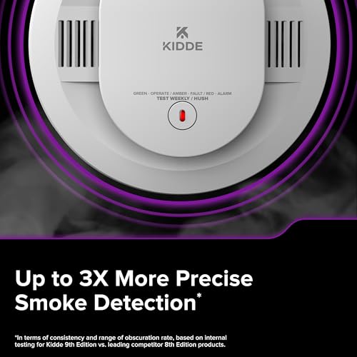 Image of Kidde Hardwired Kidde App Enabled Smart Smoke and Carbon Monoxide Detector, AA Battery Backup, Voice Alerts, Interconnected Alarm