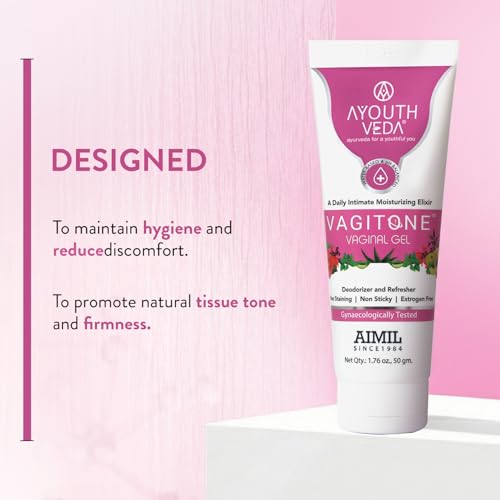 Image of Ayouthveda Vagitone Vaginal Gel for Women | Dual-Action Anti-Infective & Toning Gel | Controls Infections Secretions | Estrogen-Free, Gynaecologically Tested | With Sphatika, Amla & Maju Phal | 50g (Pack of 1)