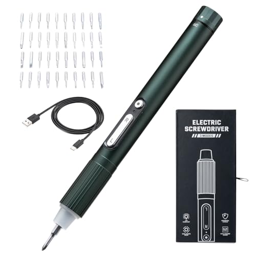 サンワダイレクト 電動精密ドライバー ペン型 40in1 トルク調整 3段階 USB-C充電式 LEDライト付 正逆転切替 小型 電動ドライバー 精密ドライバーセット 800-TK051
