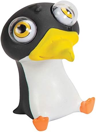 Warm Fuzzy Toys Poppin' Peeper Penguin Fidget Toy, 3 Inches