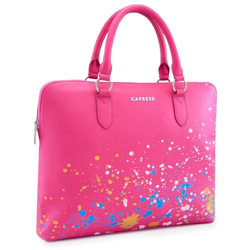 Image of Caprese Splash Laptop Bag for Women (Large, Fuchsia)