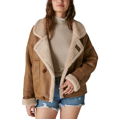 Lucky Brand Women's Faux Shearling Moto Jacket