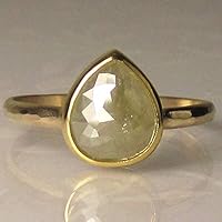 Algopix Similar Product 2 - Hammered Rose Cut Diamond Engagement