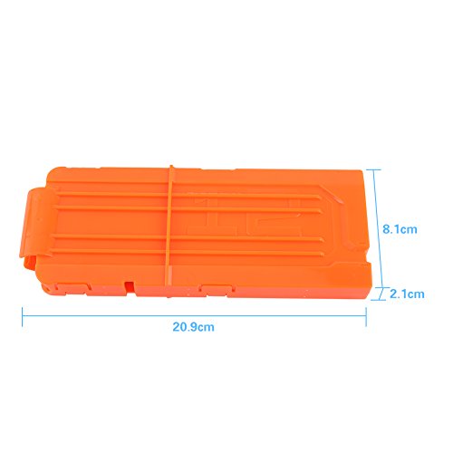 Nerf Clipe 1Pc 12 Dardos Redondos Substituição Plástico Clipe de Revistas Clipe de Recarga Laranja