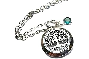 Tree of Life Essential Oil Diffuser Necklace - Pocket-sized Tranquility