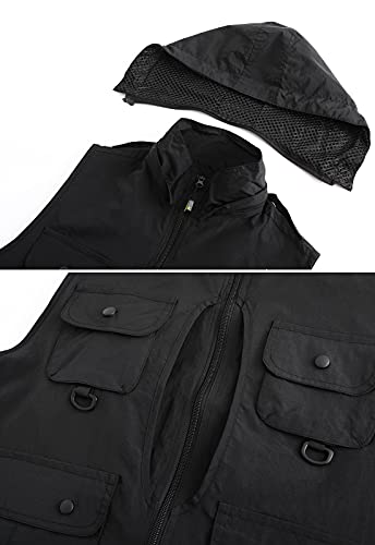Hbufnha Casual Vest Outdoor Lightweight Vest Multi Pockets Sleeveless Jacket For Fishing Travel Safari Sports4