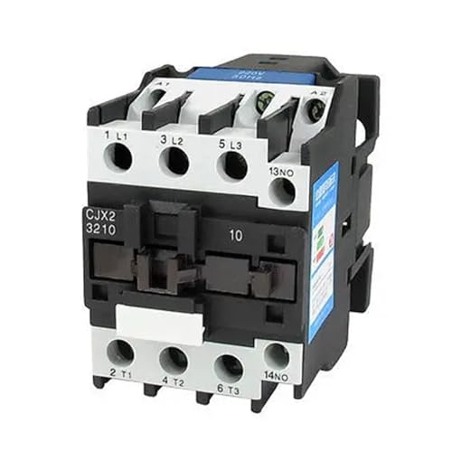 220V Coil 50A Three Phase 660V 3P NO AC Contactor DIN Rail Mount CJX2-3210