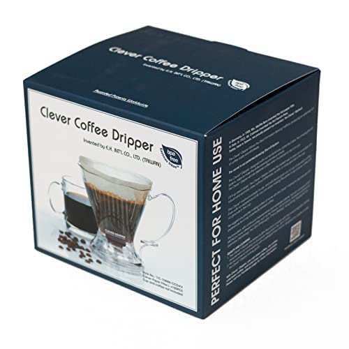 Clever Coffee Dripper And Filters, Large 18 Oz, Original Classic Design, Safe Bpa Free Plastic, Clever Dripper Coffee Maker, Drip Coffee Maker Pour Over, Immersion Dripper, Manual Coffee Maker, Includes 100 Filters, Coaster And Lid,, 18 Oz (Java) #TOP2