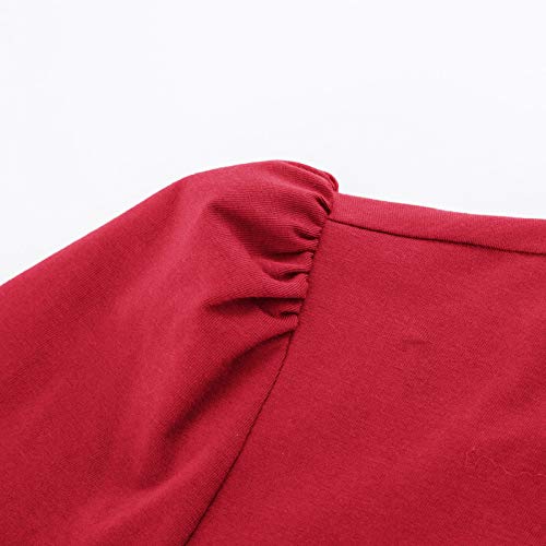 Image of Belle Poque Women's Hollowed-Out Tops 1950s Retro Vintage Short Sleeve Cotton Blouse