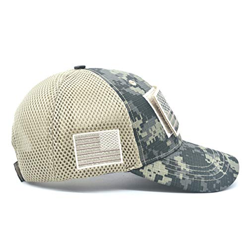 Image of Baseball Cap Low Profile American USA Flag Hat Adjustable Camo Mesh Unisex Caps