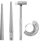 C&T 4 Piece Jewelry Ring Sizer Measuring Tool Set, Ring Sizing Gauge Sizers Set, Including Ring S...