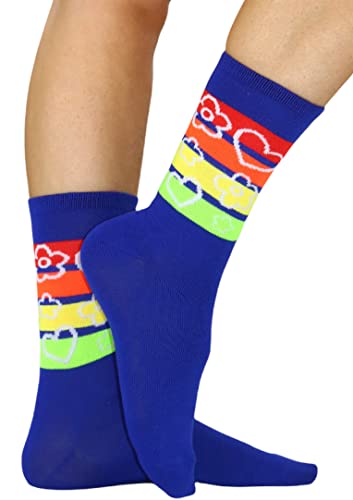 Image of ToBeInStyle Women's Pack of 6 or 12 Fashion Printed Crew Socks