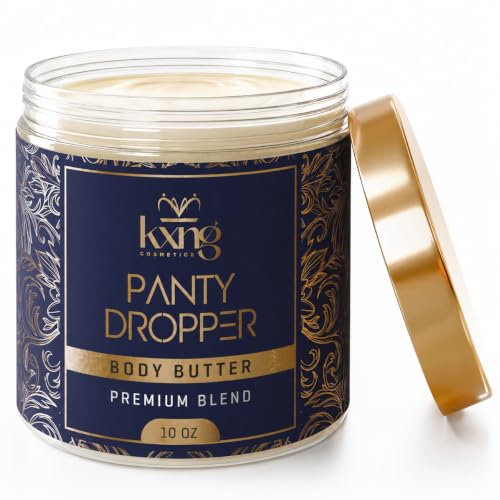 KXNG Cosmetics Organic Shea Body Butter Cream - 10oz | Luxury Body Butter for Men &amp; Women with Shea, Cocoa, Mango &amp; Coconut Oil | Deep Moisture for All Skin Types, Hands &amp; Feet – Panty Dropper XL