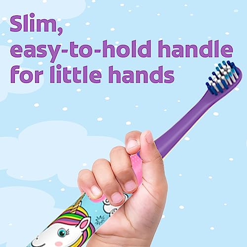 Image of Colgate Kids Battery Powered Toothbrush, Unicorn, Extra Soft Toothbrush, Ages 3 and Up, 2 Pack
