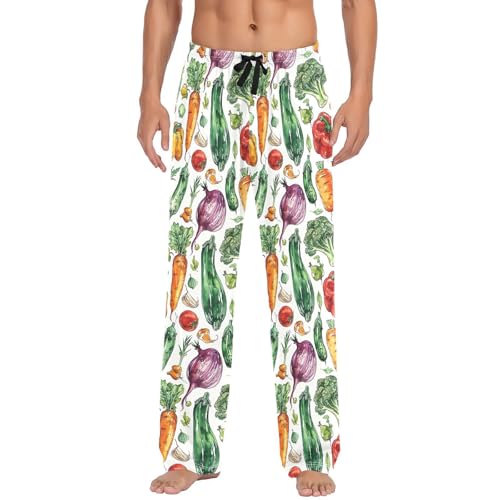 Vegetables Men's Pajamas Pants Cotton Sleep Bottoms Pants Lounge Sleepwear - S2