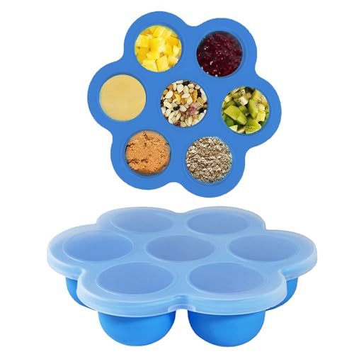 Almacenar Alimentos Para Bebés De Silicona,25x20cm Envases Congelados De Gachas Para Bebés,Envases Congelados De Silicona,Envases De Hielo No Pegajosos,Moldes De Hielo,Sin Bpa,Azul,1 Pieza