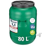 Garronda 80L Fût Plastique Alimentaire avec Robinet – Récupérateur d'Eau Sans BPA pou...