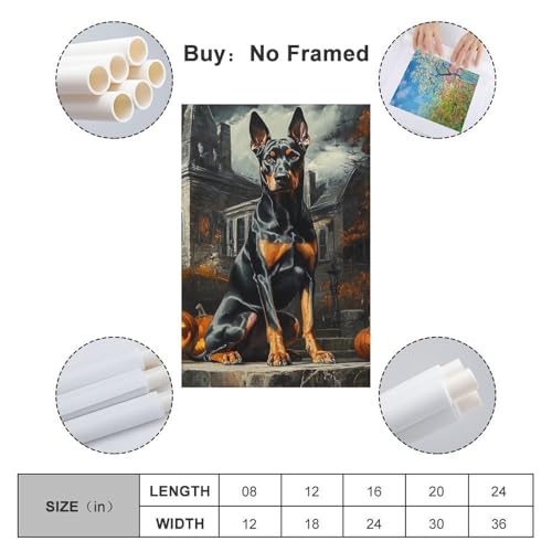 Impression sur toile Doberman pour habiller un mur vide avec style - 2