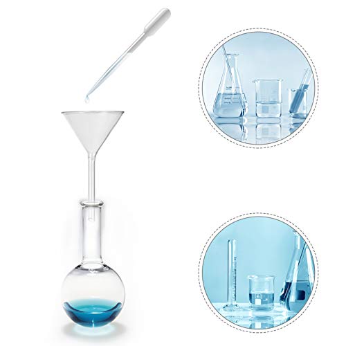 iplusmile Conjunto de Funil de Vidro Funil de Enchimento de 4 Embalagens Funis de Vidro de Borossili