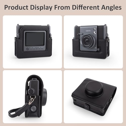 Funda MUZIRI para cámara instax Wide EVO con bolsillo pequeño miniatura 4