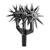 RASTKY Rotationsgrubber-Werkzeug Effiziente Manuelle Bodenfräse Zum Mischen und Beschneiden des Bodens, Handgeführter Gartengrubber für die Gartenarbeit zu Hause, Schwarz (Black)