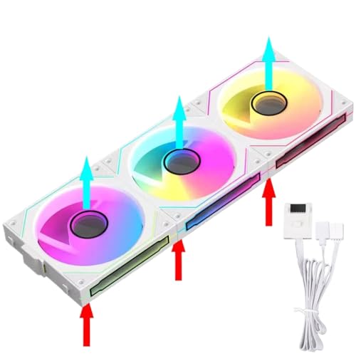 Ventilador PC 120mm ARGB modular JUMPEAK MX120 ideal para setups gaming minimalistas blancos