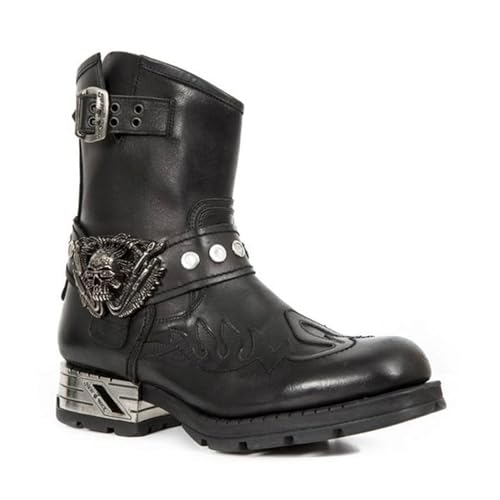 Cachorro 1 Paire De Bottes pour Hommes Vintage, Chaussures Rock Biker Punk, Accessoires De Randonnée Décontractés Vintage Médiéval, Accessoires De...