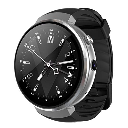 Reloj Digital Impermeable para Hombre, Reloj Inteligente 2018 Reloj Hombre 4G WiFi GPS Frecuencia cardíaca para Android iOS(No presione Ninguna tecla Debajo del Agua)