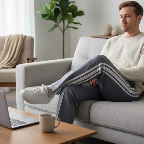 Image of Track Pant for Men || Stylish Look || Loose Fit Modern, Stylish, Comfortable & Stretchable Athletic Joggers for Casual & Gym Wear (TP22)