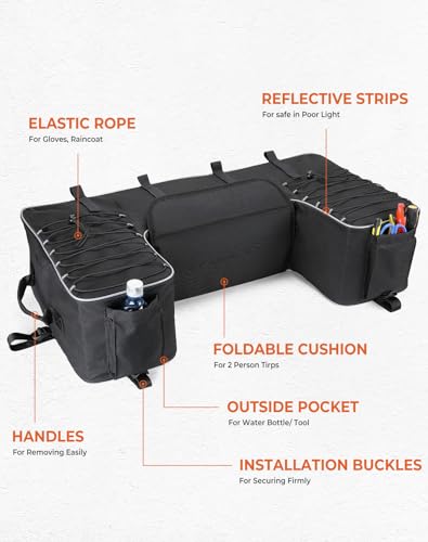 Image of KEMIMOTO Upgraded ATV Storage Bags, 55L ATV Rear Seat Storage Bag
