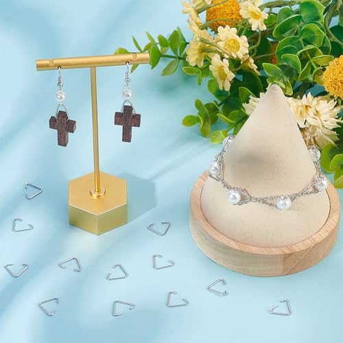 SUNNYCLUE 1 Box 300Pcs Triangle Open Jump Ring 304 Stainless Steel Open Jump Rings Jumping Bulk Triangle for Jewellery Making Accessories DIY Earrings Bracelet Necklace Keychain - Image 4