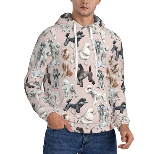 Sweat à capuche épais homme premium motif caniche Oodles Of Poodles