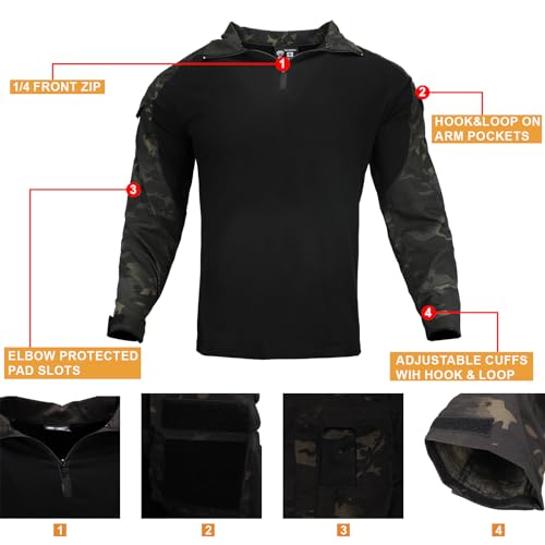 Mgflashforce Combat Suit Military Shirt & Pants Set Tactical Clothing Hunting Uniform Airsoft Paintball Clothes thumb #3