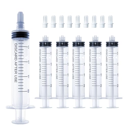 20mL Luer Lock Syringe (No Needle) - Sterile, Individually Wrapped - Pack of 20, Accurate Liquid Measurement, Leak-Proof Design
