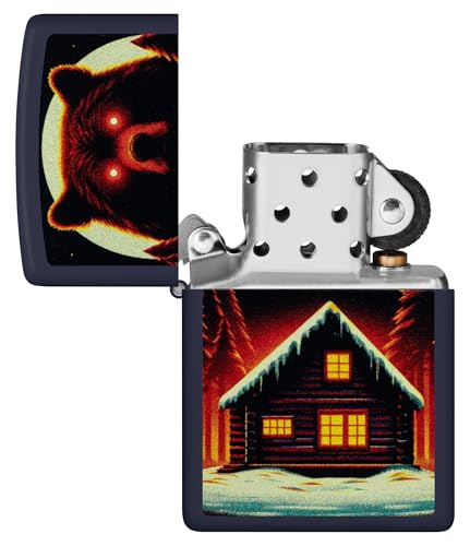Encendedor Zippo windproof Navy Matte metálico miniatura 4
