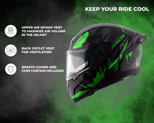 Image of Axor Apex Hunter D /V Black Neon Green Helmet-M