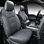 Tecoom Front and Back Seat Covers 5 Pieces, Waterproof Leather Truck Seat Protectors Custom Fit Full Set, Compatible with Ford F-150 2015-2022 & F-250 F-350 F-450 2017-2022 (Raptor Style, Gray)