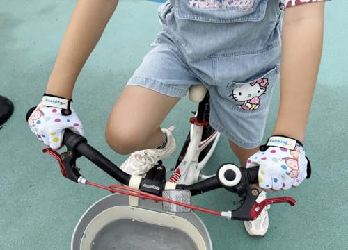 Image of Kids Half-Finger Climbing Gloves for Age 1-10 Boys and Girls Monkey Bars Biking, Good Grip Control Gloves for Gymnastics Scooter Balance Boards Outdoor Sports