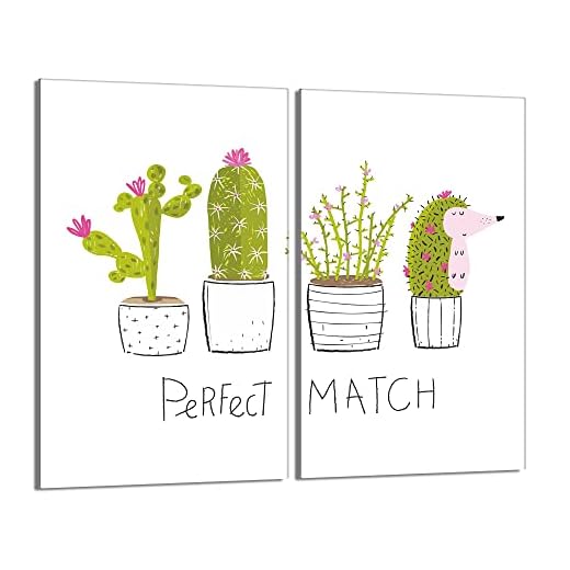 DarHaus Tabla de cortar decorativa de cristal templado y cubre vitro, Placa protectora de vitrocerámica 30 x 52 cm 2 piezas, para inducción, protección contra salpicaduras, decoración, CACTUS
