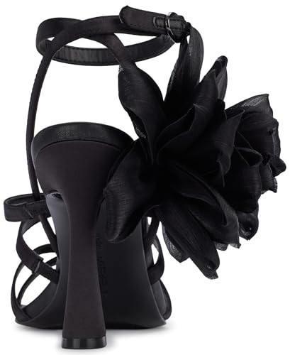 KARL LAGERFELD Women's Caela Strappy Dress Heel with Flower Detail Pump2