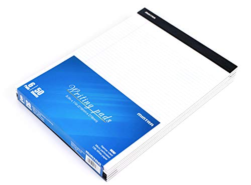 Mintra Office Legal Pads - ((BASIC WHITE 6pk, 8.5in x 11in, NARROW RULED)) - 50 Sheets per Notepad, Micro perforated Writing Pad, Notebook Paper for School, College, Office, Business - Thumbnail 4