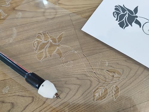 Image of Stencil and Sticker Cutter, Fixed Tip Vinyl OHP Mylar Plastic sheet Fine detail design Cutting Pen