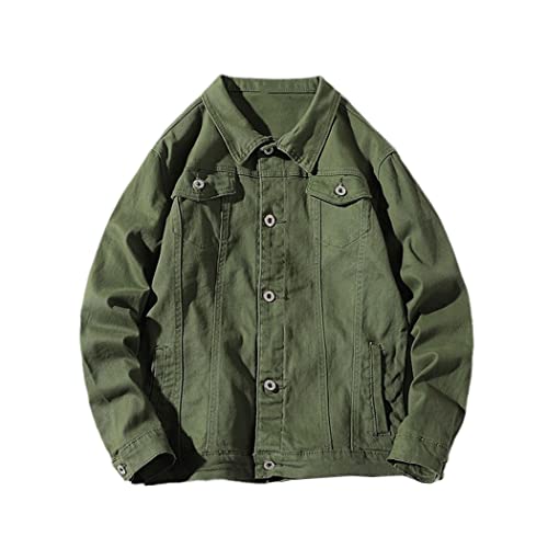 Veste en jean homme unie à simple boutonnage pour l'automne