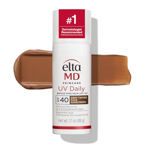 EltaMD UV Daily Deep Tinted Face Sunscreen Moisturizer, SPF 40, 1.7 oz