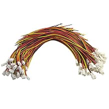 80Pcs40Pairs 2.0mm 3PIN Female Male Connecting Plug with 10cm Terminal Connector Wire Cable for Light Strip Compatible with JST PH