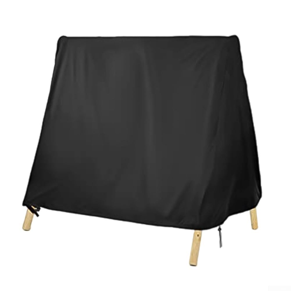 Funda para silla de columpio al aire libre, protección contra elementos con ajuste ajustable (negro) 216 x 140 x 170 cm